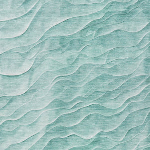 HomeRoots 9' X 12' Aqua & Teal Abstract Area Rug - Durable, Washable for Indoor/Outdoor Use, Soft & Stylish! 611980