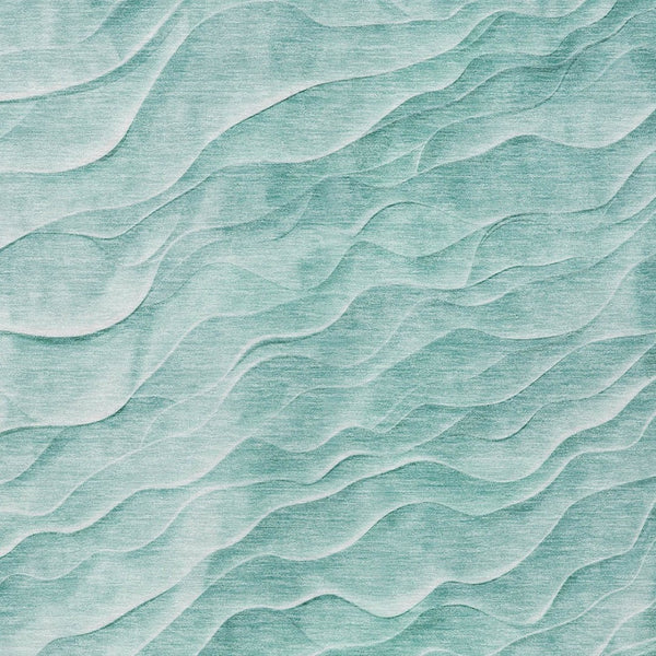 HomeRoots 10' Aqua & Teal Abstract Washable Area Rug - Durable Indoor/Outdoor Design for High-Traffic Spaces 611981