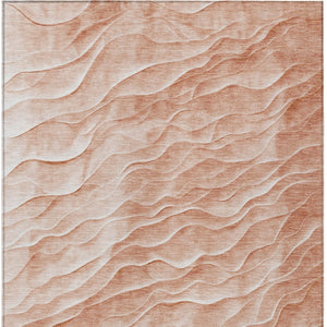HomeRoots 5' X 8' Coral and Peach Abstract Area Rug - Stylish, Washable, Durable for Indoor & Outdoor Use! 611983