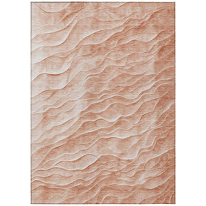 HomeRoots 5' X 8' Coral and Peach Abstract Area Rug - Stylish, Washable, Durable for Indoor & Outdoor Use! 611983