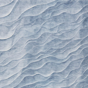 HomeRoots 5' Denim Blue Abstract Washable Indoor/Outdoor Area Rug - Stylish, Durable & Easy-Care Design 611989