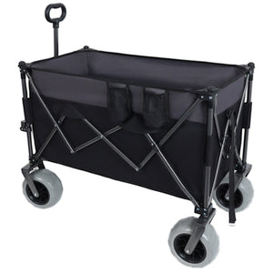 English Elm 9" Balloon Wheel Folding Wagon Heavy Duty 480lb All Terrain Oxford Fabric Cart W2932P317113