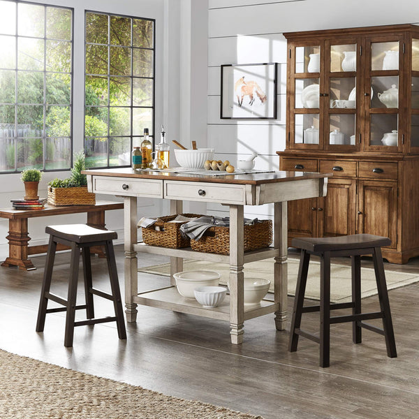 Cosimo Solid Rubberwood Saddleback Counter Stools Set of Two for Kitchen Islands