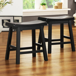 Cosimo Solid Rubberwood Dining Chair Set for Kitchen and Transitional Spaces