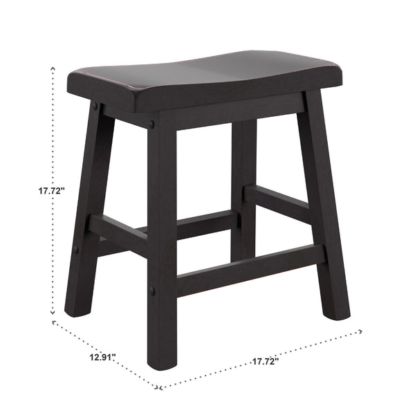Cosimo Solid Rubberwood Dining Chair Set for Kitchen and Transitional Spaces