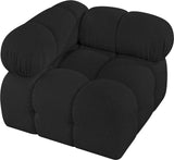 Ames Black Boucle Fabric Corner 611Black-Corner Meridian Furniture