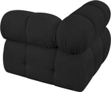 Ames Black Boucle Fabric Corner 611Black-Corner Meridian Furniture