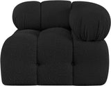 Ames Black Boucle Fabric Corner 611Black-Corner Meridian Furniture