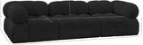 Ames Black Boucle Fabric Modular Sofa 611Black-S102A Meridian Furniture