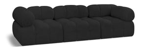 Ames Black Boucle Fabric Modular Sofa 611Black-S102A Meridian Furniture