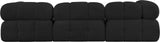 Ames Black Boucle Fabric Modular Sofa 611Black-S102A Meridian Furniture