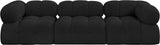 Ames Black Boucle Fabric Modular Sofa 611Black-S102A Meridian Furniture