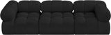 Ames Black Boucle Fabric Modular Sofa 611Black-S102A Meridian Furniture