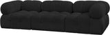 Ames Black Boucle Fabric Modular Sofa 611Black-S102A Meridian Furniture