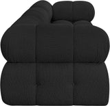 Ames Black Boucle Fabric Modular Sofa 611Black-S102A Meridian Furniture