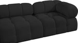 Ames Black Boucle Fabric Modular Sofa 611Black-S102A Meridian Furniture