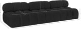 Ames Black Boucle Fabric Modular Sofa 611Black-S102B Meridian Furniture