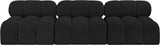 Ames Black Boucle Fabric Modular Sofa 611Black-S102B Meridian Furniture