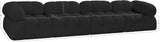 Ames Black Boucle Fabric Modular Sofa 611Black-S136A Meridian Furniture