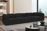 Ames Black Boucle Fabric Modular Sofa 611Black-S136A Meridian Furniture