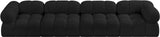 Ames Black Boucle Fabric Modular Sofa 611Black-S136A Meridian Furniture