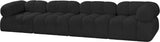 Ames Black Boucle Fabric Modular Sofa 611Black-S136A Meridian Furniture