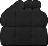 Ames Black Boucle Fabric Modular Sofa 611Black-S136A Meridian Furniture