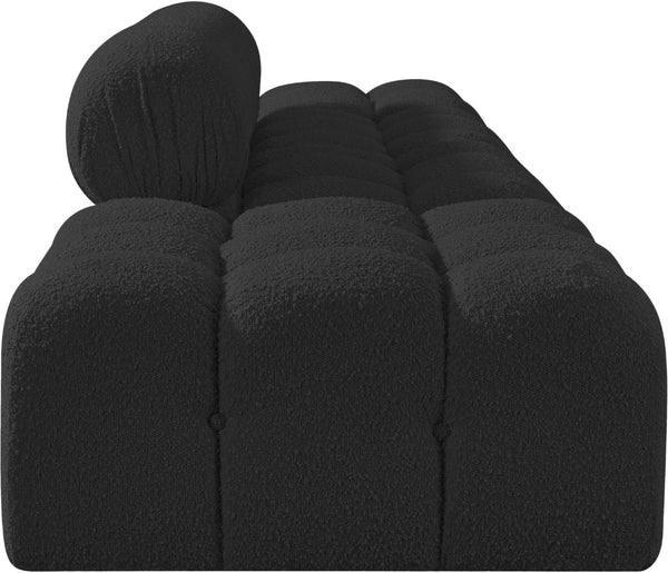 Meridian Furniture Ames Four Piece Modular Sectional Sofa in Black Boucle for Modern Living Rooms 611Black-S136C