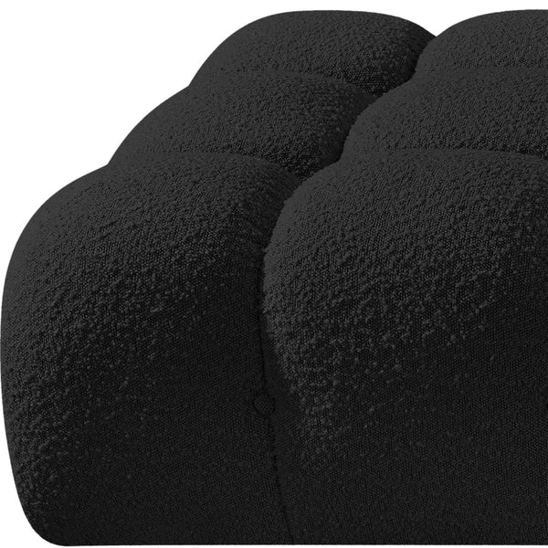 Meridian Furniture Ames Four Piece Modular Sectional Sofa in Black Boucle for Modern Living Rooms 611Black-S136C