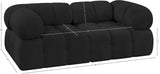 Ames Black Boucle Fabric Modular Sofa 611Black-S68A Meridian Furniture