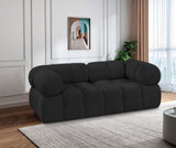 Ames Black Boucle Fabric Modular Sofa 611Black-S68A Meridian Furniture