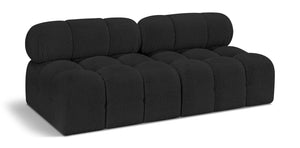 Ames Black Boucle Fabric Modular Sofa 611Black-S68B Meridian Furniture