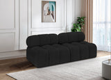 Ames Black Boucle Fabric Modular Sofa 611Black-S68B Meridian Furniture