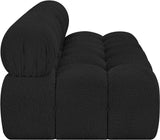 Ames Black Boucle Fabric Modular Sofa 611Black-S68B Meridian Furniture