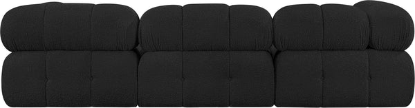 Ames Black Boucle Fabric Modular Sectional 611Black-Sec4A Meridian Furniture