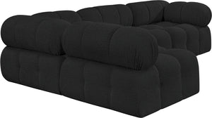 Ames Black Boucle Fabric Modular Sectional 611Black-Sec4A Meridian Furniture