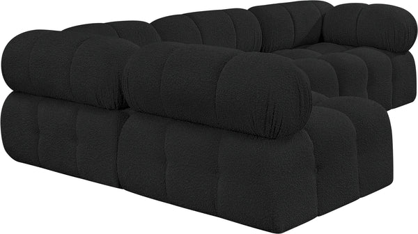 Ames Black Boucle Fabric Modular Sectional 611Black-Sec4A Meridian Furniture