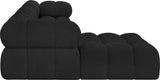 Ames Black Boucle Fabric Modular Sectional 611Black-Sec4B Meridian Furniture