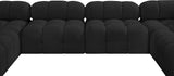 Ames Black Boucle Fabric Modular Sectional 611Black-Sec6A Meridian Furniture