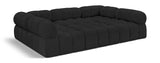 Ames Black Boucle Fabric Modular Sectional 611Black-Sec6C Meridian Furniture