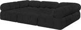 Ames Black Boucle Fabric Modular Sectional 611Black-Sec6C Meridian Furniture