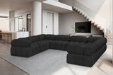 Ames Black Boucle Fabric Modular Sectional 611Black-Sec8A Meridian Furniture