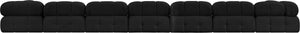 Ames Black Boucle Fabric Modular Sectional 611Black-Sec9A Meridian Furniture