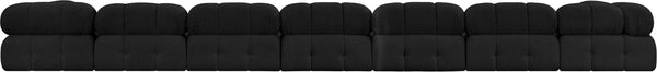Ames Black Boucle Fabric Modular Sectional 611Black-Sec9A Meridian Furniture