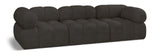 Ames Brown Boucle Fabric Modular Sofa 611Brown-S102A Meridian Furniture