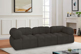 Ames Brown Boucle Fabric Modular Sofa 611Brown-S102A Meridian Furniture