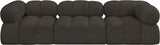 Ames Brown Boucle Fabric Modular Sofa 611Brown-S102A Meridian Furniture