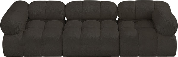 Ames Brown Boucle Fabric Modular Sofa 611Brown-S102A Meridian Furniture