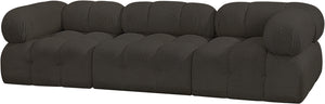 Ames Brown Boucle Fabric Modular Sofa 611Brown-S102A Meridian Furniture