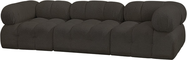 Ames Brown Boucle Fabric Modular Sofa 611Brown-S102A Meridian Furniture